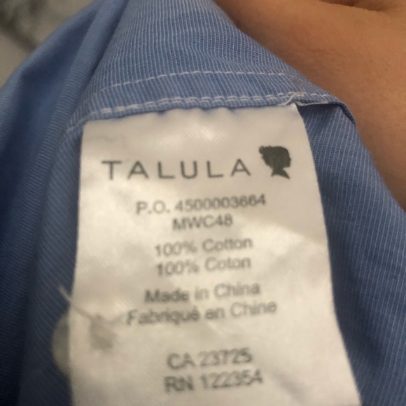 Talula Oxford Boyfriend Fit 100% cotton button down - Picture 5 of 5